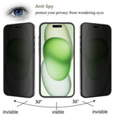 MyBat Privacy Tempered Glass Screen Protector (2.5D) for Apple iPhone 15 Plus (6.7) - ClearMyBat Pro